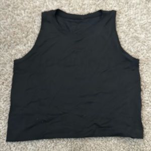 Black mesh like lululemon cropped tank top